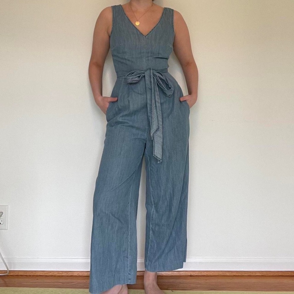j crew chambray romper